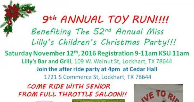 9th Annual Miss Lilly's Toy Run