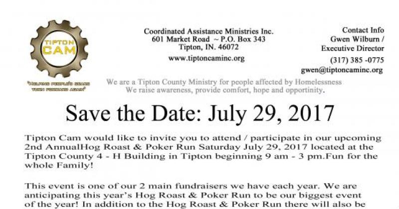 Tipton CAM Inc. 2nd Annual Hog Roast & Poker Run