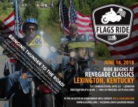 Flags Ride For USA Cares and Old Glory and Thunder Festival