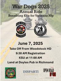 War Dogs Ride for K9's for Veterans NFP