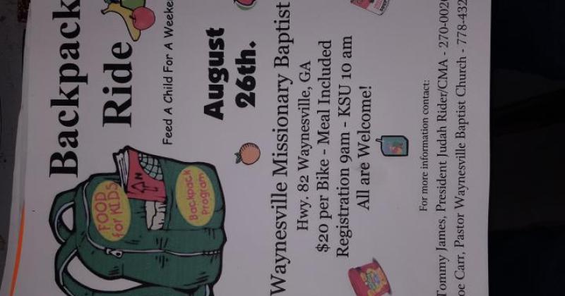 Food for Kids Backpack Ride