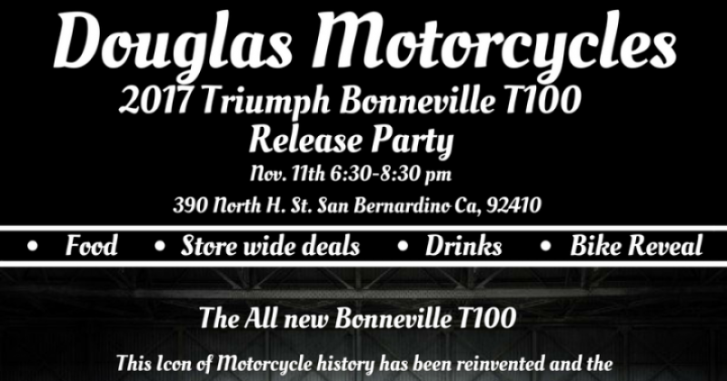 2017 Triumph Bonneville T100 Release Party